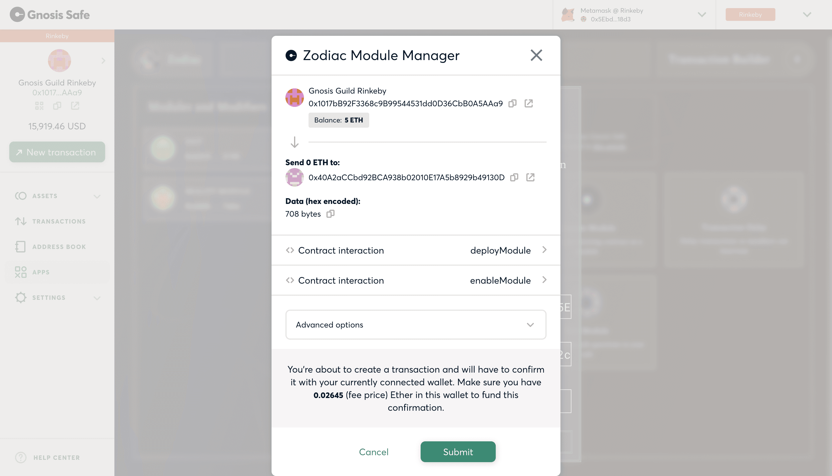 Submit Transaction