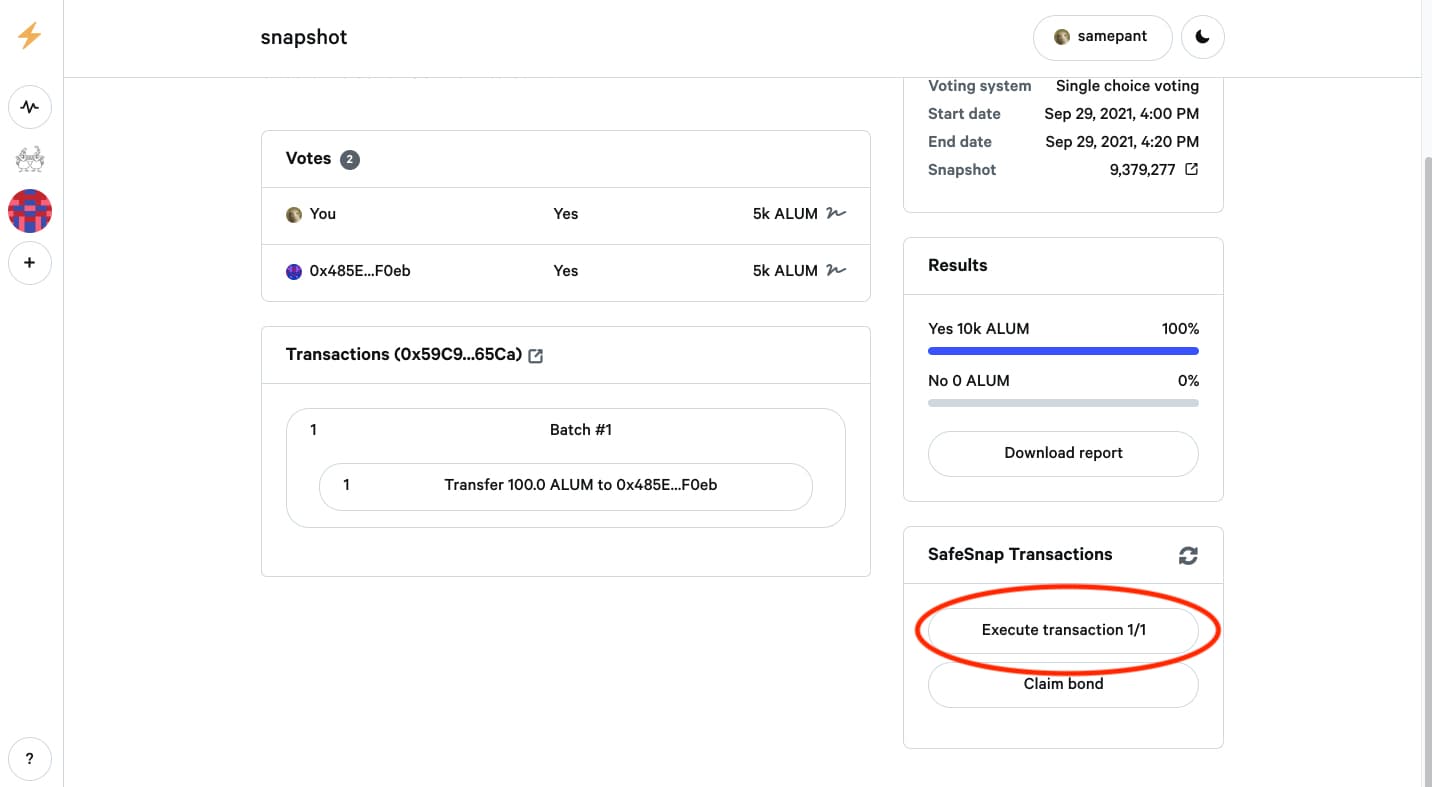 Execute Transactions