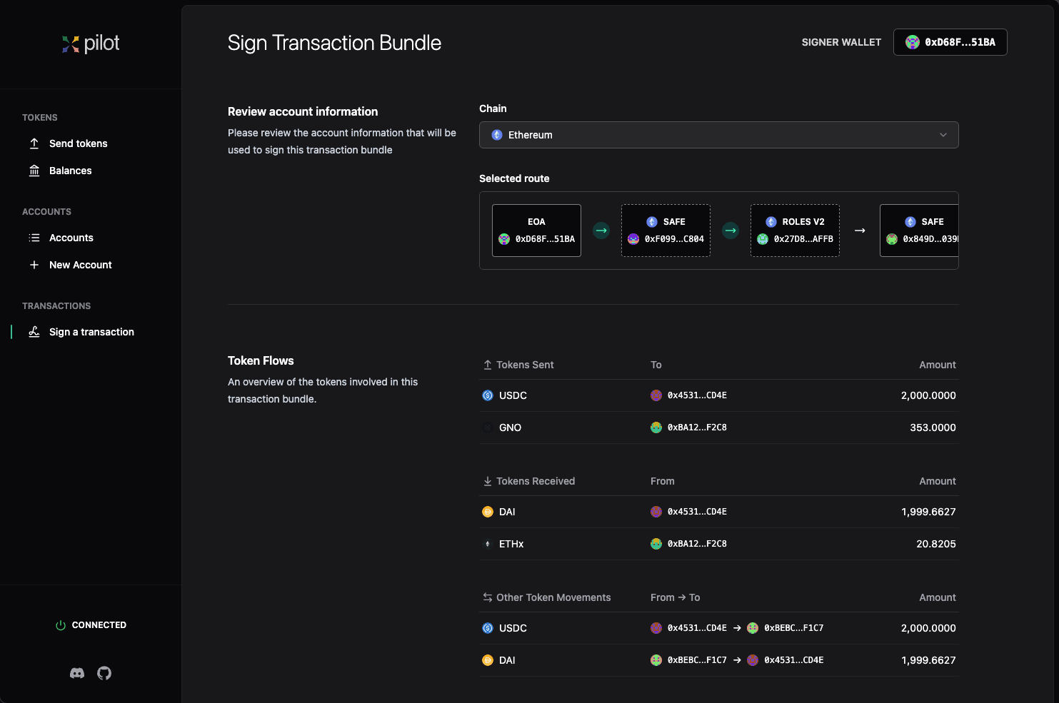 Pilot Extension Interface 3